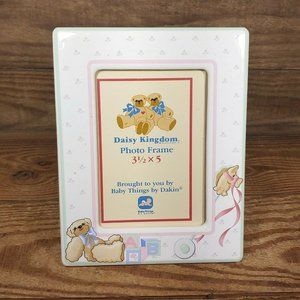 Baby Things by Dakin Vintage 80s Ceramic Daisy Kingdom 3.5 x 5 inch Photo Frame